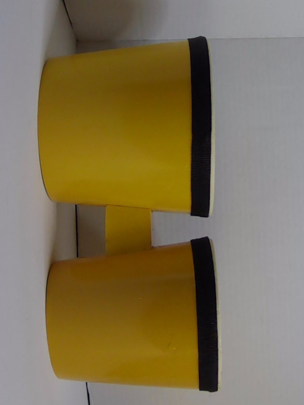 Wooden decorative yellow bongo drums